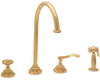 Acanthus Swivel Gooseneck Kitchen Set: N&ordm; 13136 with Round Knobs - 13136 - P. E. Guerin
