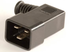 European IEC 60320/C20 Right Angle Plug Connector -- UC-032R - Image