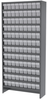 Akro-Mils 6500 lb Adjustable Gray Powder Coated Steel 22 ga Enclosed Adjustable Fixed Shelving System - 108 Bins - 6500 lb Total Capacity - ASC1279142 CLEAR -- ASC1279142 CLEAR - Image
