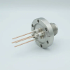 MS High Current Series, Multipin Feedthrough, 4 Pins, 700 Volts, 23 Amps per Pin, 0.094″ Copper Conductors, 2.75″ Conflat Flange - A0756-1-CF - MPF Products, INC.