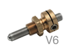 Miniature Adjustment Screw, 100 TPI Hex, 12.7 mm, Side Lock, Vacuum - AJS8-100-0.5H-V6 - Newport MKS