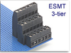 3-Tier Fixed Terminal Block Modules -- ESMT Multi-Tier Mid-Profile Modular Assembly - Image
