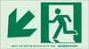 Brady Bradyglo B-523 Polyester Rectangle White Exit Sign - 14 in Width x 5 in Height - Glow in the Dark, Laminated - 81894 - 754473-81894 - R. S. Hughes Company, Inc.