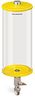 Yellow Color Key, Clear View Single Feed Manual Lubricator, 1 gal Acrylic Reservoir, 1/2” Male NPT - B5161-128AB4YW - Oil-Rite Corp.