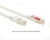 15FT White CAT6A 650MHz Patch Cable F/UTP CM Locking Snagless -- C6APC80S-WH-15 - Image