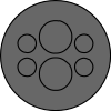 KEL-DP Multi-Membrane Cable Entry Plates, round- Pluggable into Metric Cut-Outs M16 - M50 / IP65 / UL Type 12 - 50531 - icotek Corp