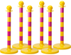 Bradylink Non-Reflective Striped Warning Posts - Small - 80947 - Brady Corporation