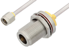 SMA Male to N Female Bulkhead Cable 12 Inch Length Using PE-SR402AL Coax - PE34143-12 - Pasternack