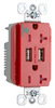 Duplex/Single Receptacle -- TR8300HUSBRED - Image