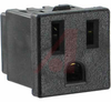 Outlet; Panel; 15 A; Black; For power wiring; RoHS, ELV Compliants - 70087249 - Allied Electronics, Inc.