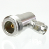 RA SMA Male (plug) to N Female (Jack) Adapter, Tri-Metal Plated Brass Body, 1.2 VSWR - SM4243 - Fairview Microwave Inc.