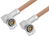 Slide-On BMA Jack Right Angle 2 Hole Flange to Slide-On BMA Jack Right Angle 2 Hole Flange Cable 12 Inch Length Using RG400 Coax - PE3C4952-12 - Pasternack