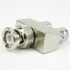 BNC T Adapter Male (Plug)-Female (Jack)-Female (Jack), Nickel Plated Brass Body -- SM3442