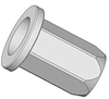 Flat Head Hex Body Round Counterbore Threaded Insert - Closed End - Metric -- AEFHHS-M10-3-5BZI - Image