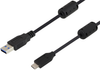 Cable, Usb 3.0 A-C Plug, 1M, Black; Connector A L-Com - 44AC0199 - Newark, An Avnet Company
