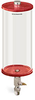 Red Color Key, Clear View Single Feed Manual Lubricator, 1 gal Acrylic Reservoir, 1/2” Male NPT - B5161-128AB4RW - Oil-Rite Corp.