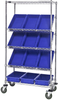 Cart W/ Container, 5Shelves, 12Bins, Blu; No. Of Bins Quantum Storage - 44AC5722 - Newark, An Avnet Company