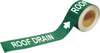 Brady Pipe Markers-To-Go B-736 Green Plastic Self-Adhesive Pipe Marker - 2 in Height - 12 in Length - Printed Msg = ROOF DRAIN - 73924 - 754473-73924 - R. S. Hughes Company, Inc.