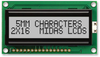 Display, Alphanumeric, 16X2, Nobacklight; Character Count X Line Midas - 03AC3453 - Newark, An Avnet Company