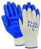 Red Steer Blueflex A377 Blue/White Small Cotton/Polyester Full Fingered Work & General Purpose Gloves - Rubber Palm Only Coating - A377 SM - A377 SM - R. S. Hughes Company, Inc.
