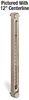 Aluminum Liquid Level Gage with Card Thermometer, 28” Centerline, Front Mount 1/2”-20 - B3540-32800BA1W - Oil-Rite Corp.