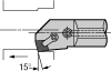 80° Diamond (100°Corner) Neg. Rake 15° Lead - Style K for Ceramic Inserts - Greenleaf Corporation