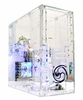 Logisys Pre-Assembled Clear Acrylic Case with 3 Blue LED Fan - 9014 - Xoxide