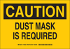 Brady B-401 Polystyrene Rectangle Yellow Personal Protection Equipment (PPE) Sign - 10 in Width x 7 in Height - TEXT: CAUTION - 128521 - 754473-77423 - R. S. Hughes Company, Inc.
