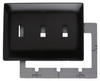 Standard Wall Plate - SWP3-BK - Hubbell Wiring Device-Kellems