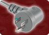NEMA 5-15P HG RIGHT ANGLE GREY to ROJ HOME // Power Cords // Hospital Grade Power Cords // Grey Plugs And Connectors -- 0338.144 - Image