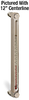 Aluminum Liquid Level Gage with Card Thermometer, 35” Centerline, 3/8