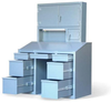 Shop Desk w/ Drawers & Upper Compartment -- 56-SD-UC-320-7DB-FL-11VD - Image