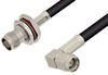 SMA Male Right Angle to TNC Female Bulkhead Cable 48 Inch Length Using LMR-195 Coax - PE3C0056-48 - Pasternack