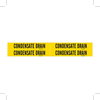 Brady B-946 Black on Yellow Vinyl Self-Adhesive Pipe Marker - 1 1/8 in Height - 3/4 in Character Height - 7 in Length - Printed Msg = CONDENSATE DRAIN - 7062-4 - 754476-91985 - R. S. Hughes Company, Inc.