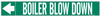 Brady Pipe Markers-To-Go B-946 White on Green Vinyl Self-Adhesive Pipe Marker - 2 in Height - 12 in Length - Printed Msg = BOILER BLOW DOWN with Right Arrow - 108586 - 754473-66818 - R. S. Hughes Company, Inc.