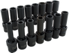 15 Pieces 6 pt Deep Metric Impact Universal Joint Socket Set - 36915 - Gray Tools Canada Inc.