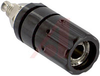 Terminal, Screw-on binder; Insulated; 15 A; 120 VDC; Nickeled Brass; Black Cap - 70217199 - Allied Electronics, Inc.
