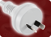 AS/NZS 4417 AUSTRALIA 2 WHITE to IEC-60320-C7 WHITE HOME // Power Cords // International Power Cords // Australia Power Cords -- 8233.039W - Image