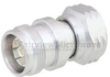 Low PIM 4.3-10 Male (Plug) to 4.3-10 Female (Jack) Adapter, Tri-Metal Plated Brass Body, 1.08 VSWR - FMAD1097 - Fairview Microwave Inc.