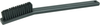 Small Hand Scratch Brush, Straight Black Nylon Fill, Plastic Block, 4 x 15 Rows - 99383 - Weiler Abrasives