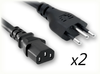 NBR 14136 BRAZIL to IEC-60320-C13 x 2 HOME // Power Cords // International Power Cords // Brazil Power Cords - 2566.079 - Quail Electronics