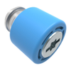 Captive Screw, M3 X 0.5, Surface Mount Technology, TORX®/Slot Combination, Smooth Blue Knob - 4C-SM-3411-N008-R - Southco