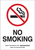 No Smoking Sign - 88427 - Brady Corporation