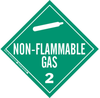 Brady Square Green Truck Placards Sign - TEXT: NON-FLAMMABLE GAS 2 - 63437 - 754476-63437 - R. S. Hughes Company, Inc.