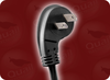 NEMA 1-15P POLARIZED 45 ANGLE LOW PROFILE to IEC-60320-C7 HOME // Power Cords // North American Power Cords // 2 Conductor Power Cords -- 1055.168S - Image