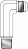JIC to Pipe - Extra Long Elbow 90° - 2501-LL - Tompkins Industries, Inc.