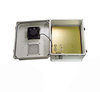 14x12x07 UL Listed Fiberglass Polyester FRP Weatherproof Outdoor IP24 NEMA 3R Enclosure, 120 VAC MNT PLT, Solid State Thermostat Fan Gray -- TEF141207-10FS-UL
