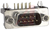 connector,d-sub,right angle pcb plug,ground indents,9 pin cont,4-40 screwlocks - 70172202 - Allied Electronics, Inc.