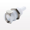 PLC Series Coupling Body, Straight Thru Acetal Panel Mount Hose Barb - PLC16006 - Qosina Corp.