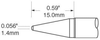 OKi SFV-CNL14 Conical Tip 1.4 mm x 15 mm - SFV-CNL14 - Ellsworth Adhesives